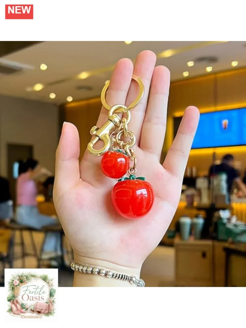 Resin Food Keychain Cute Purse Charm with Lobster Clasp